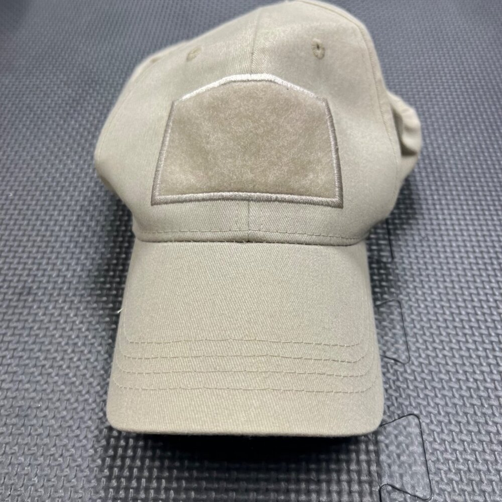 Tactical Adjustable Tan Baseball Cap With Patch By LA Police Gear